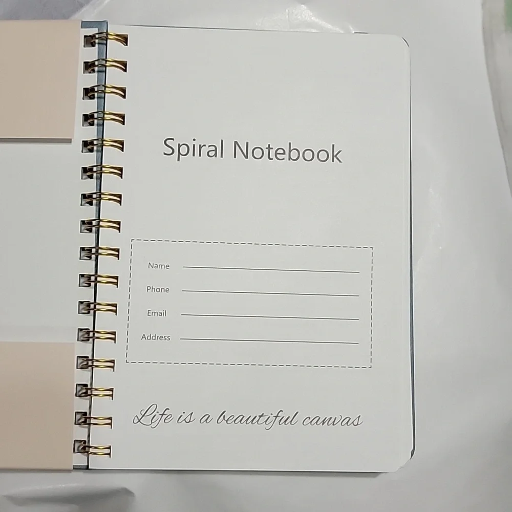 🍎Nwt Lined Spiral Journal Notebook A5 Hardcover 150 Numbered Pages Sketch Diary